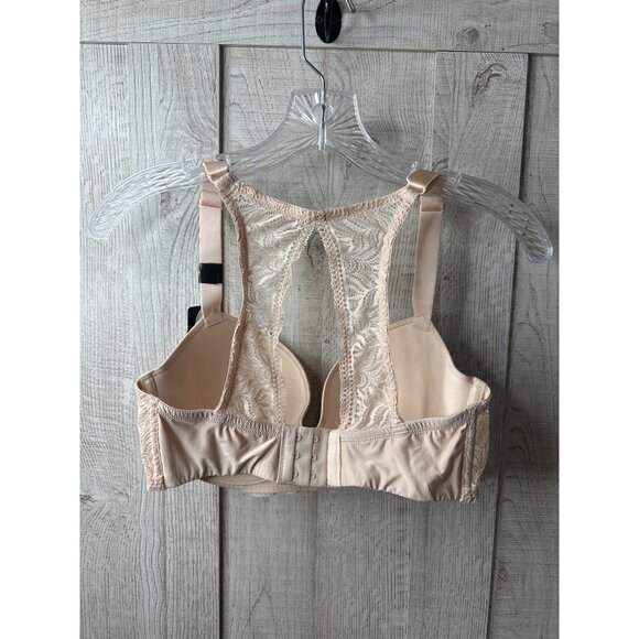 Paramour Racerback Lace Bra 32DD Lightly Lined Underwire Blush Pink - Picture 2 of 6